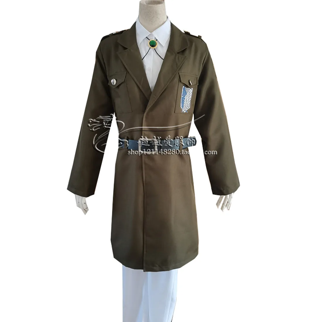 

2025 Cosplay Levi Costume Scouting Legion Soldier Coat Trench Jacket Adult Men Halloween Carnival Clothing Full