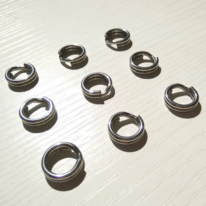 2packs stainless steel split rings solid rings NO rust in saltwater strong for game fishing trolling jigging