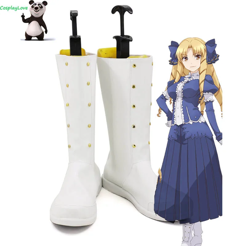 Fate Kaleid Liner Prisma Illya Luviagelita Edelfelt White Shoes Cosplay Long Boots Custom Made For Halloween Christmas