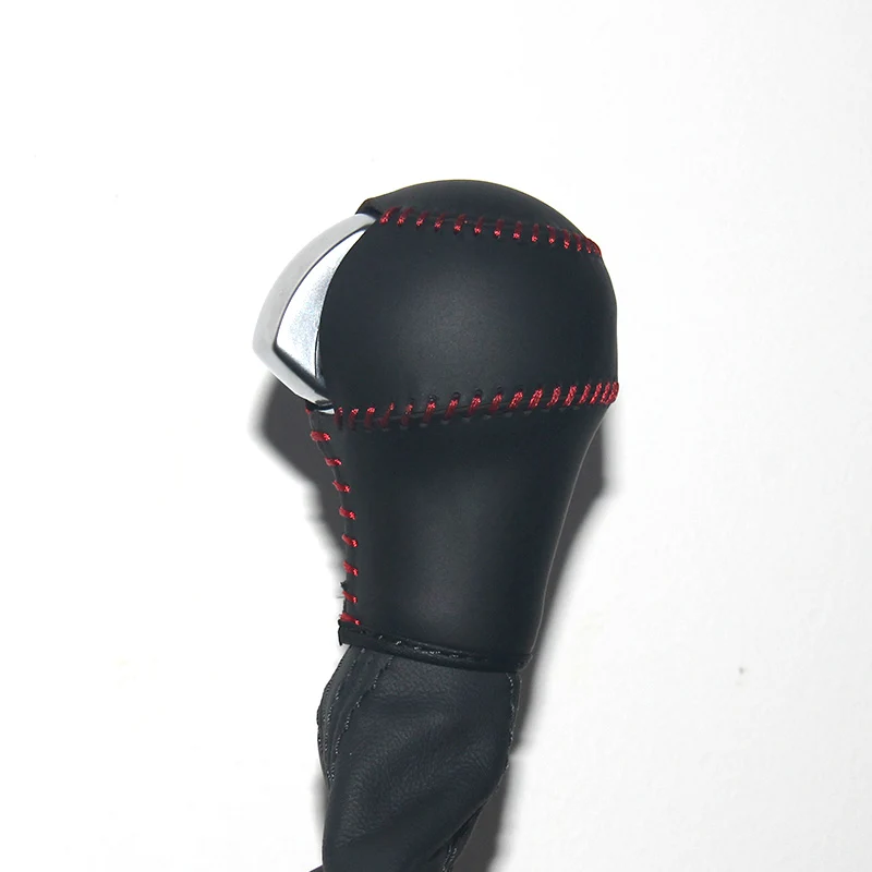

Genuine Leather Gear Knob Cover for Audi Q5 AT Car Covers on The Gear Shift Knob Gear Stick Case PPC Gear Shift Collars