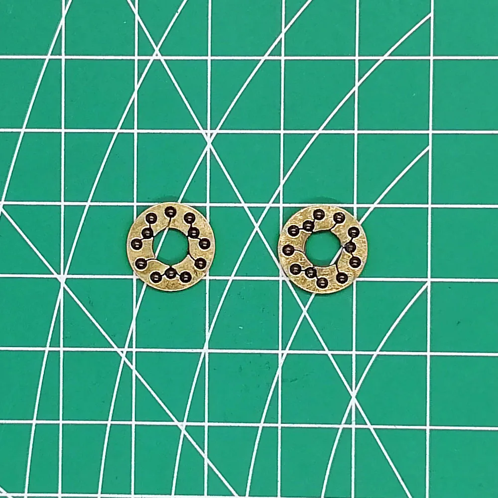 2 Pieces Brass Frame Flipper Ceramic Bearing for Land 812 Knife