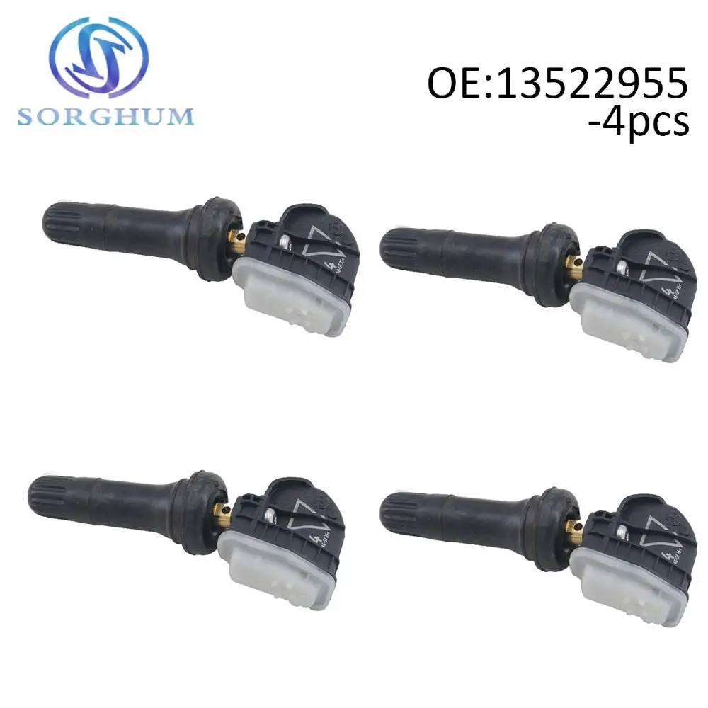 

4pcs 13522955 Tire Pressure Monitoring Sensor (TPMS) 433 MHz Fits For Cadillac CT6 XT5 SRX For Chevrolet Malibu Opel