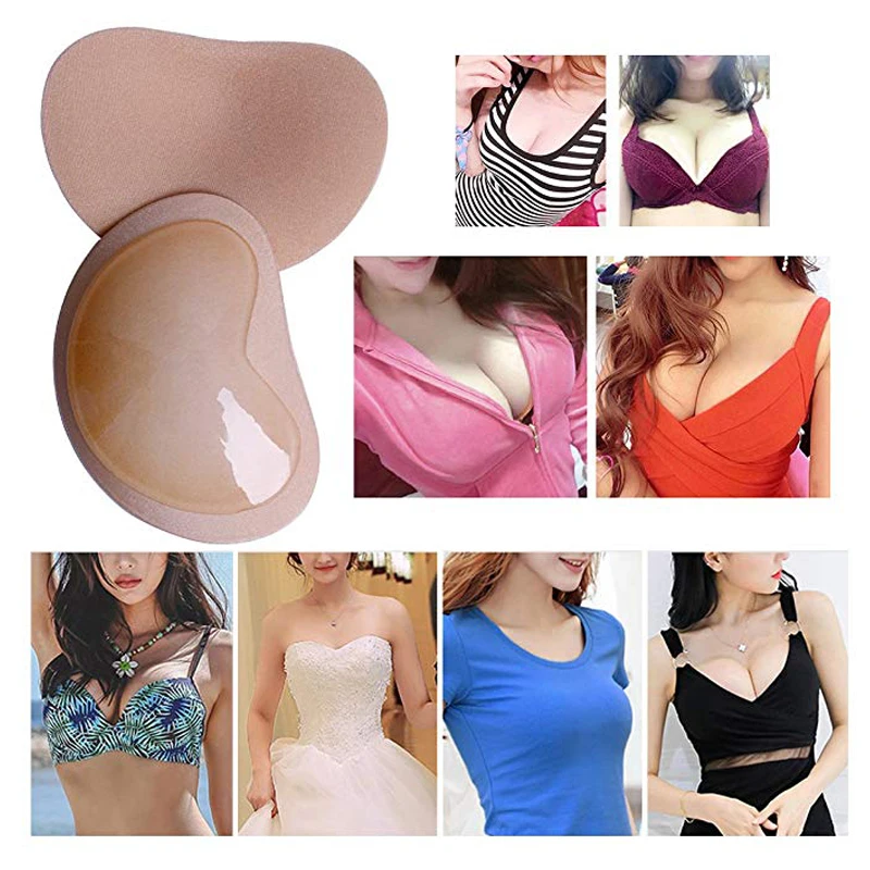 Push Up Invisible Bra Pads for Small Chest Self-adhesive Inserts Swimsuit Bikini Bra Pads Lift Up Breast Sticker for Bras Bikini