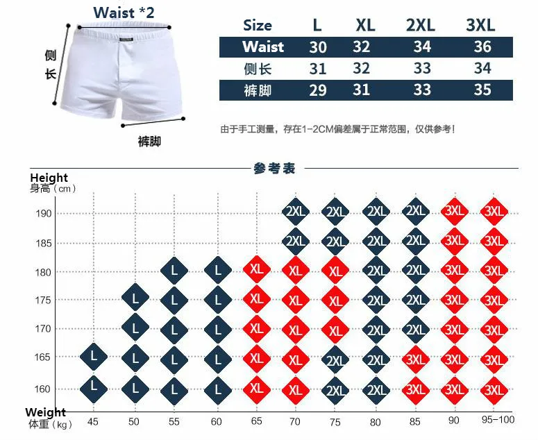 2pcs Lot Men\'s Soft Stretch Knit Boxer Comfortable Breathable Cotton Shorts Mens Underwear Boxers Men Long Panties Plus Size