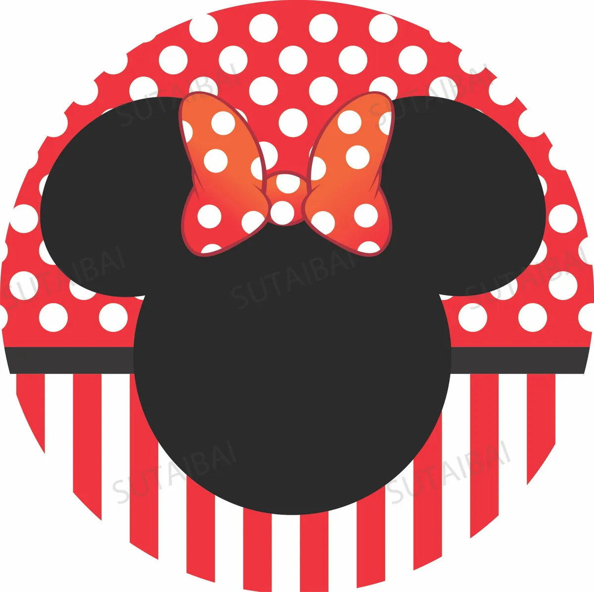 Round Circle Elastic Photography Background Backdrop Red Mouse Head Birthday Party Decoration Photo Photographic Studio