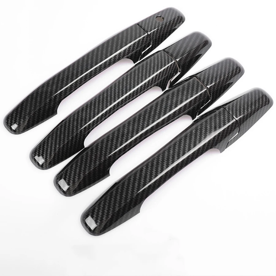 

Side Door Handle Covers Trims Glossy Carbon Fiber Style For Acura MDX SUV 2007-2013