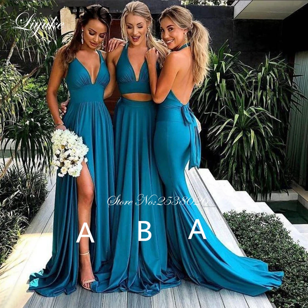 Liyuke Most Favorit Mermaid Bridesmaid Dress Gorgeous Off The Shoulder 16 Color Avaliable