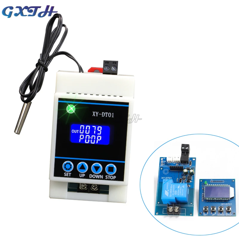 Schiene typ Digital Thermostat High-präzision Digital Display Temperatur Controller Modul Kühlung Und Heizung 30A Relais