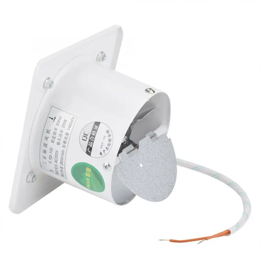 مستخرج هواء العادم ، ضوضاء منخفضة ، 4 بوصة ، للمطبخ ، الحمام ، قناة التهوية ، جدار المرحاض ، 220 فولت ، 25 واط