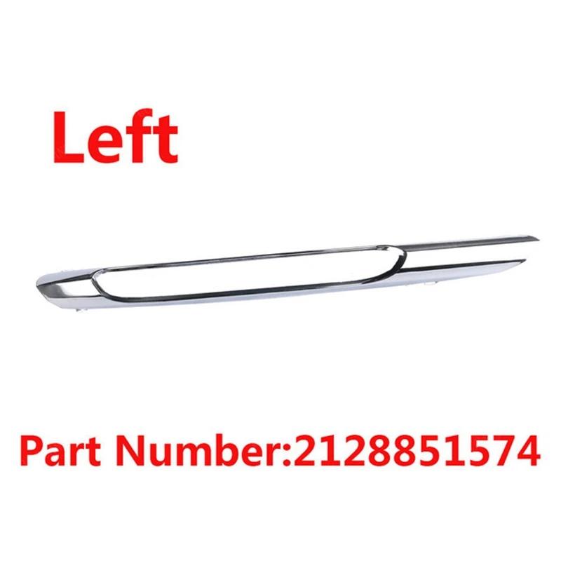 2Pcs Front Bumper Fog Light Grille Chrome Trim Molding Left Right for Mercedes Benz W212 09-12 2128851574 2128851674