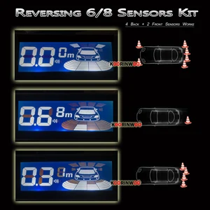 Koorinwoo Electromagnetic LCD Digitale Bildschirm Parksensoren 8 Hauptverkaufssensor Blind Point Retrovisor - №4