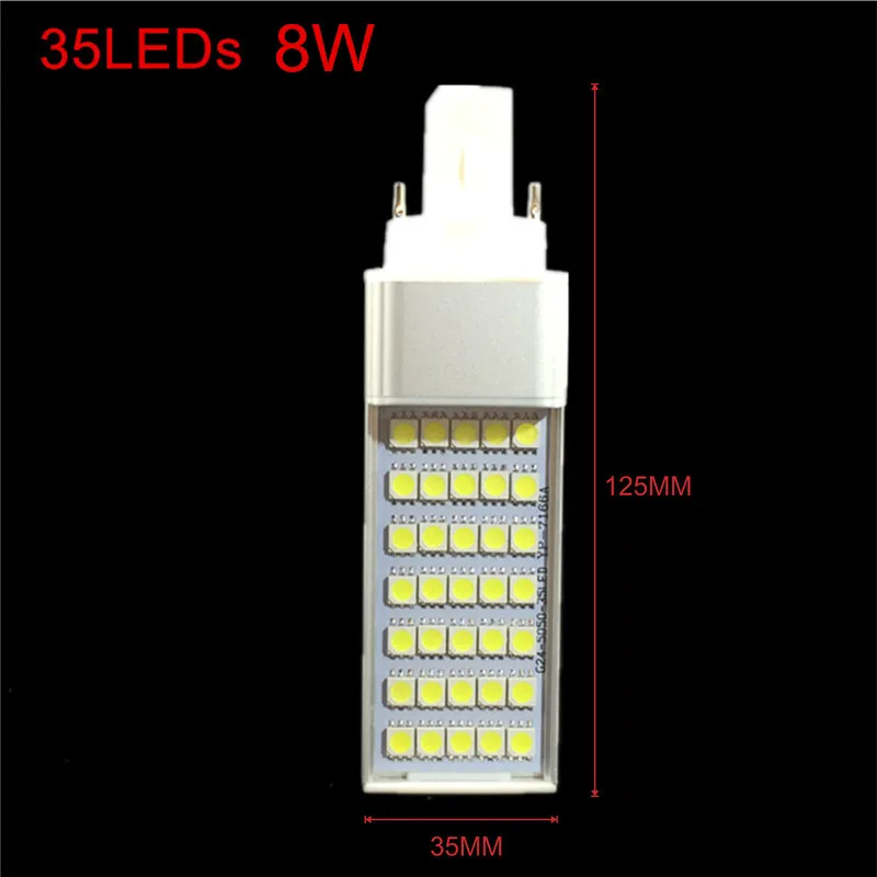 G24 led lampe 6W 8W 10W 12W 14W 5050 Licht warm weiß/Kühlen weiß Scheinwerfer 180 Grad Horizontale Stecker Licht