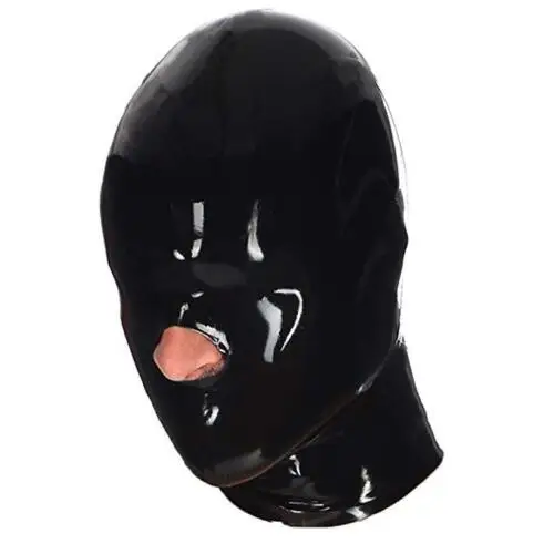 

Latex Rubber Black headgear cosplay party handmade custom holiday fashion comfortable xs-xxl 0.45mm