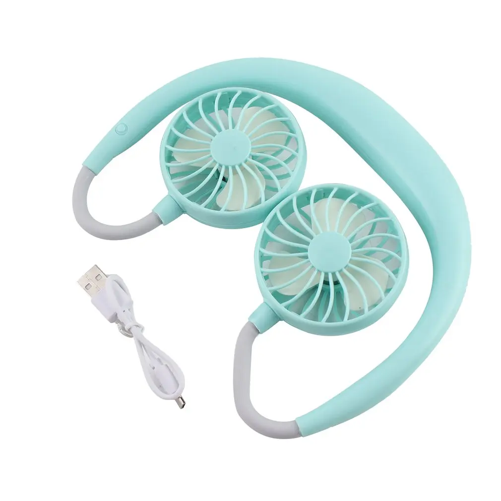 Ventilateur de sport paresseux Portable, Mini suspendu au cou, Rechargeable par USB, refroidisseur d'air manuel, pour l'extérieur