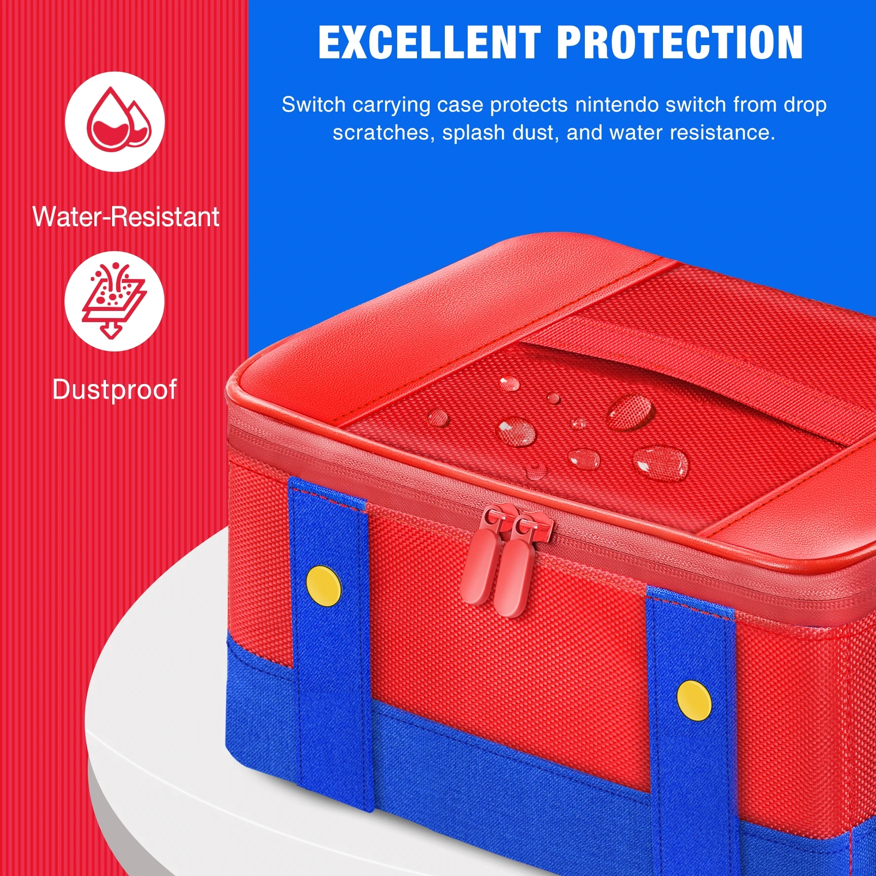 Caso grande para Nintendo Switch Console, Travel Carrying, Protective Storage Bag, Joypad Acessórios