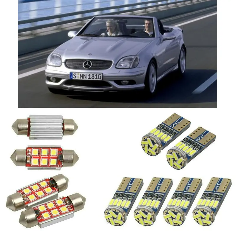 

Interior led Car lights For mercedes slk r170 cabrio bulbs for cars License Plate Light 8pc