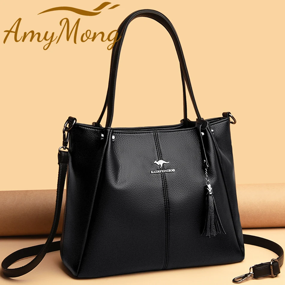 Genuine Women Luxury Handbag Purses Branded Designer Soft Leather Shoulder Crossbody Messenger Bags for Female Elegant Tote Sac