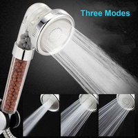 New 3 Modes Adjustable Shower Head High Pressure Saving Water Nozzles Mineral Anion Stones Filter Spa Shower Head For Bathroom