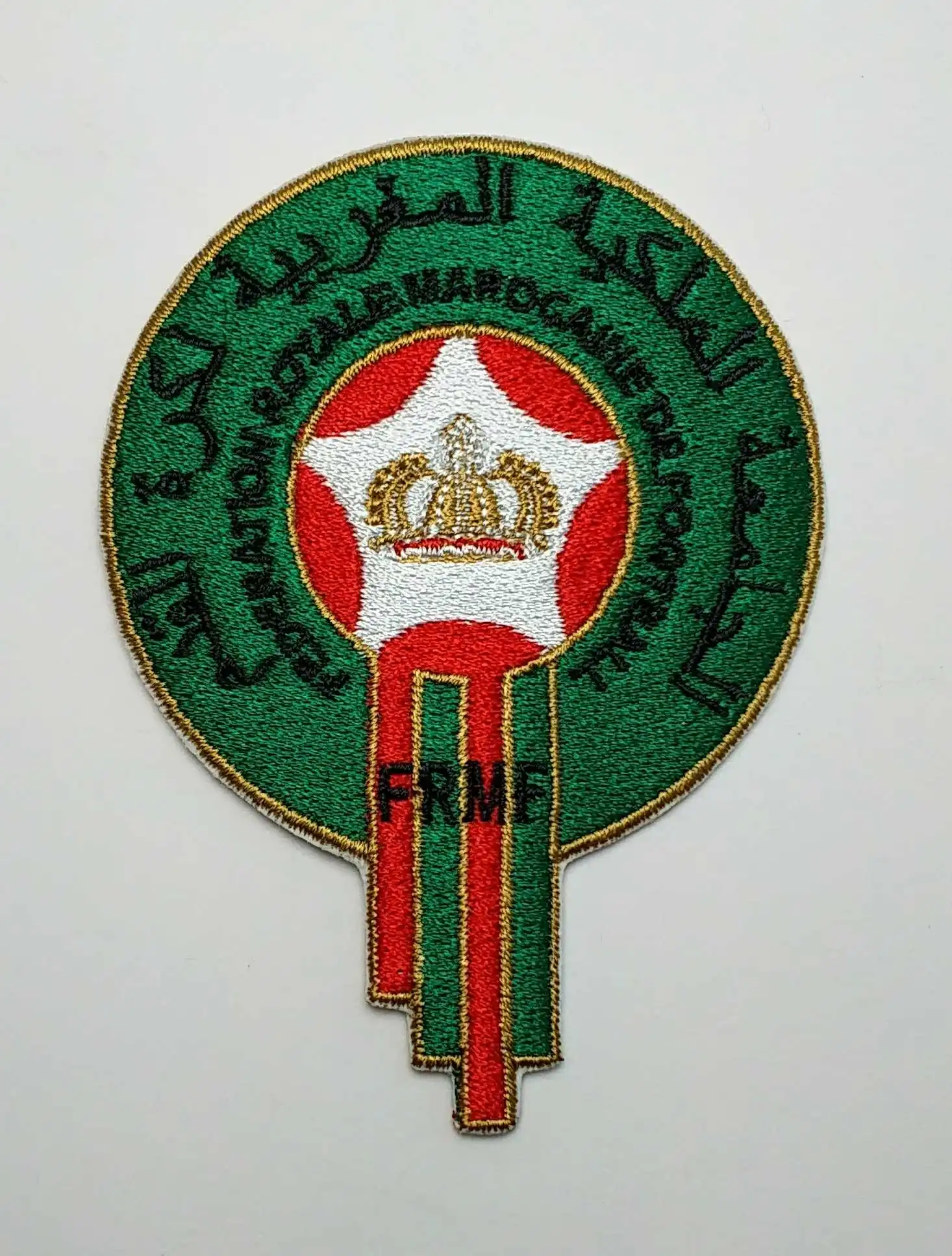 2pcs Football Soccer Fussball National Team Morocco Logo Iron On Patch Aufnäher Applique Badge Buegelbild Embroidered