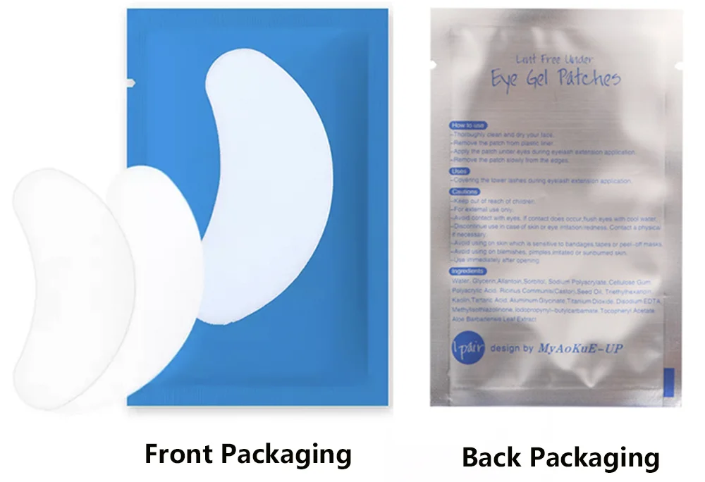 200/400Pairs Hydrogel Patches Wimpern Verlängerung Patch Wimpern Patch Lash Verlängerung Liefert Unter Eye Patches Auge Pads Patch – Detail 5