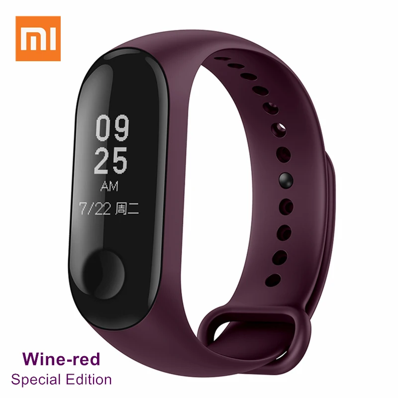 Xiaomi – Bracelet de rechange d'origine en TPU, couleur rose, édition limitée, pour Xiaomi Mi Band 3 4