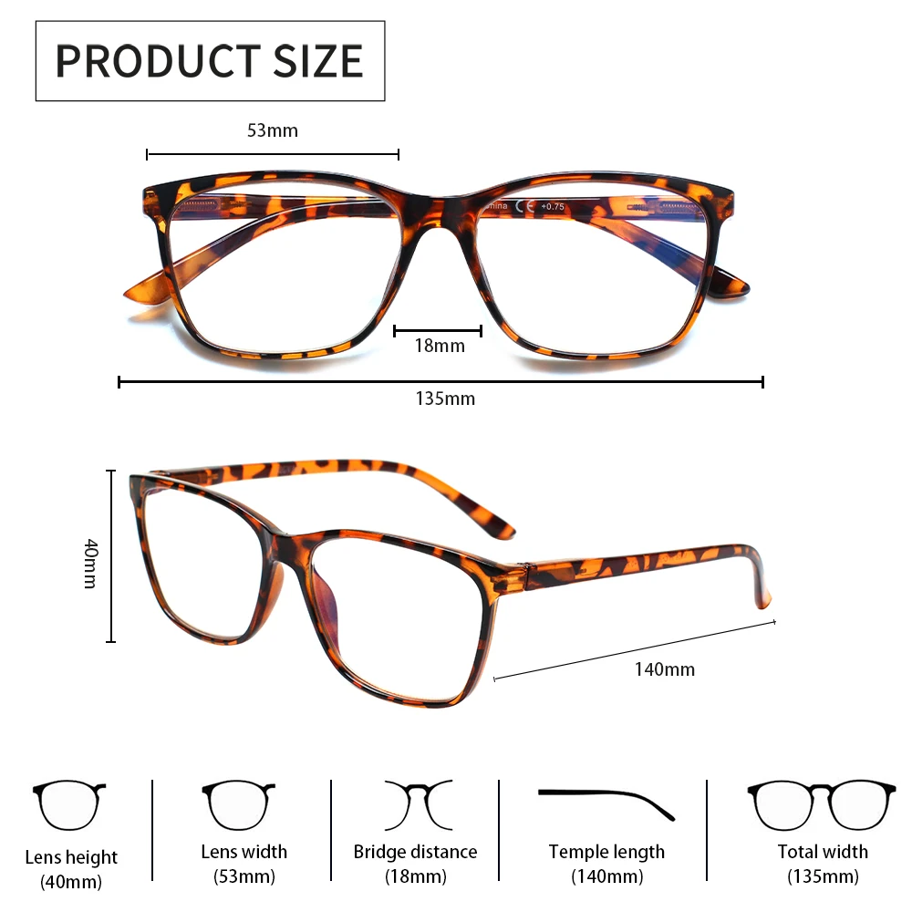 CLASAGA Spring Hinges Blue Light Blocking Reading Glasses Anti UV Men and Women Computer Reader Eyeglasses Diopter +2.0+2.5+3.0
