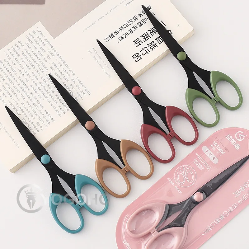 Morandi 5 Colors Scissor School Student Paper Cutting Scissors Business Men Office Stationery Scissors