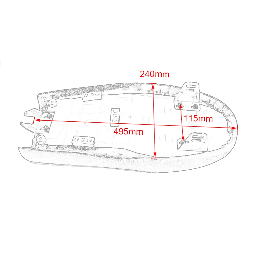 Motorcycle Universal Cafe Racer Seat Custom Vintage Hump Saddle Flat Pan Retro Seats For Honda CB125S CB200 CB350 CL350 CB400