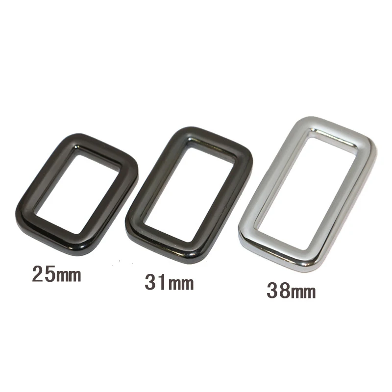 

20pcs Rectangle Rings webbing Belt buckle alloy nickel 25mm 30mm 38mm