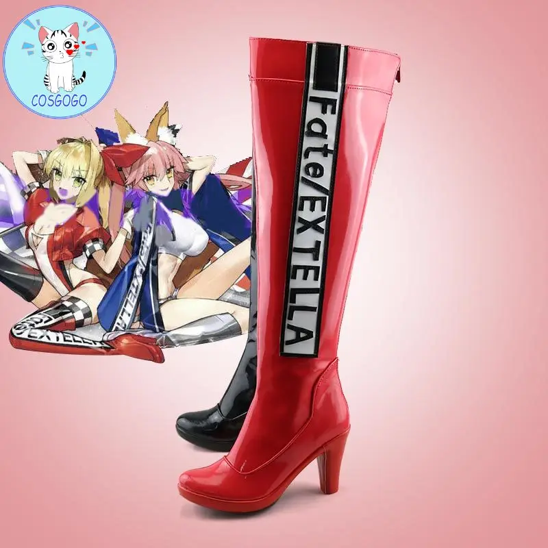 

Racing Nero Boots Cosplay Fate EXTELLA EXTRA Racing Nero Cosplay Boots Shoes High Heel Custom Made Any Size