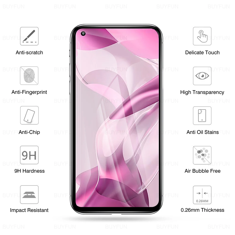 2Pcs Screen Protector Gehärtetem Glas Für Xiaomi Mi 11 Lite 5G NE 11Lite 5G 11Lite Schutz Film auf Für HD Glas 6,55" 2109119 DG