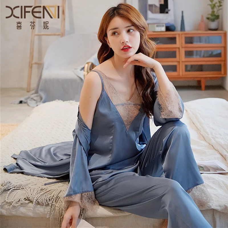 sleepwear-female-spring-summer-autumn-ice-silk-long-sleeve-sleeprobe-sling-top-pants-3-pieces-sexy-lace-pajama-sets-x1931