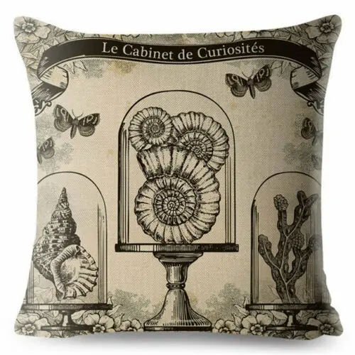 European Vintage Gothic Style Cushion Cover Flowers Print Throw Pillows Cases