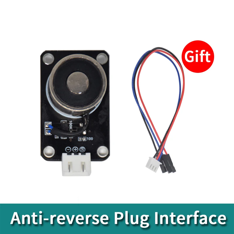 Electric Magnet P20/15 Solenoid Sucker Electromagnet Module Anti-reverse Plug Interface Compatible with Arduino