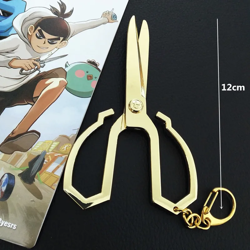 Anime Assassins Five Six Seven Model Keychain Scissors token plum blossom thirteen darts Key Ring Cosplay Gifts