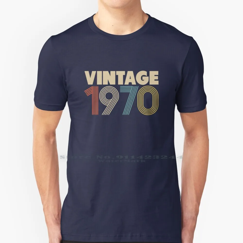 Vintage 1970-48th Birthday 100% Cotton T Shirt 48th 48yr Old Birthday 1970 For Him For Her Bithday Year Forty Eighth Mum Dad