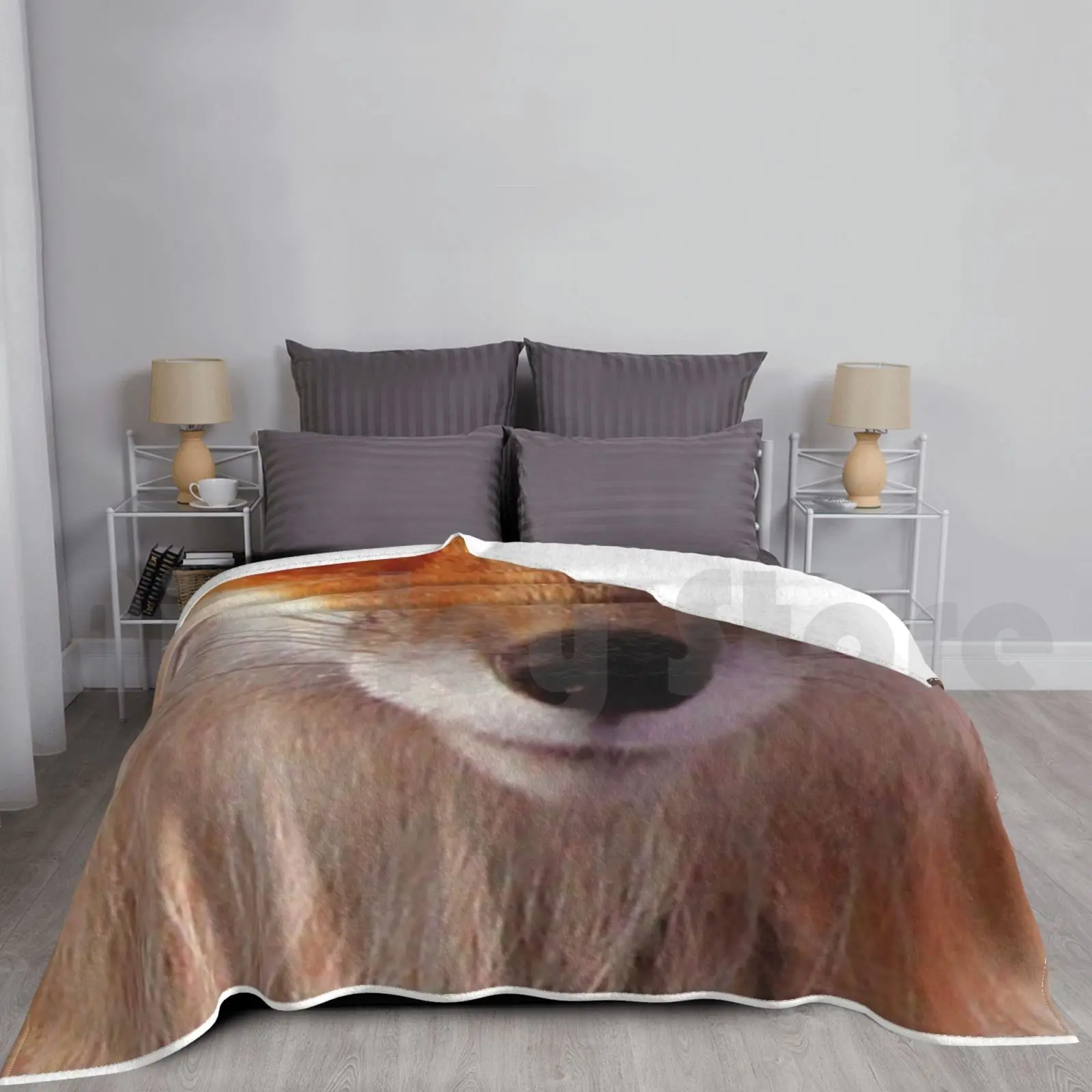 Fox Mouth Blanket Fashion Custom 1414 Fox Animal Pet Mouth Face Smile Lips Snout Musel Nose Fuzzy