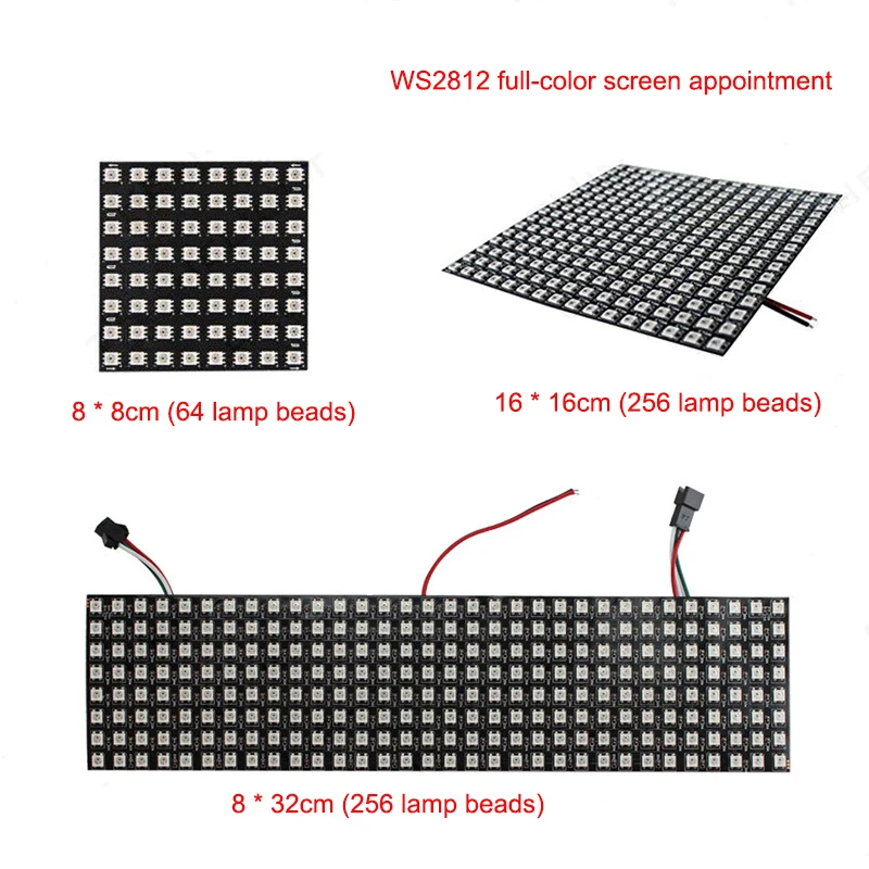 DC5V SM5050 RGB LED Digital Flexible Individually Addressable Panel Light WS2812 8x8 16x16 8x32 Modular Matrix Screen