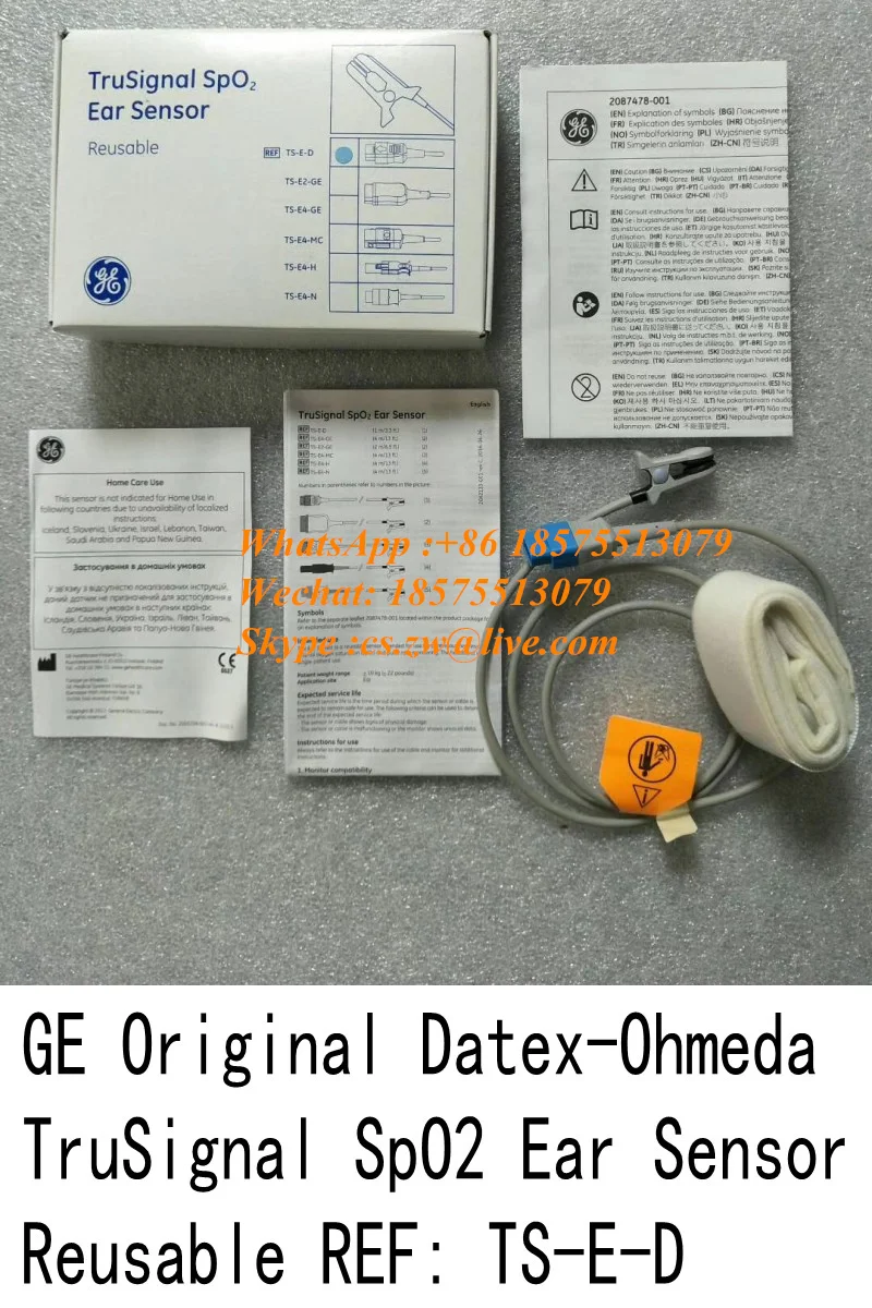 

GE Original Datex-Ohmeda TruSignal SpO2 Ear Sensor Reusable REF: TS-E-D