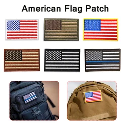 Embroidered Thread American Flag Embroidered Patch Patriotic USA Military Tactics Patch Punk Style Patch Men Women Kids Decor