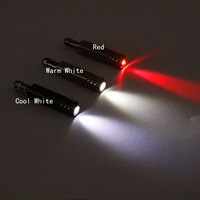 TEC Accessories Pixel Ti Keychain LED Microlight Titanium mini flashlight Natural Titanium Blue Raspberry