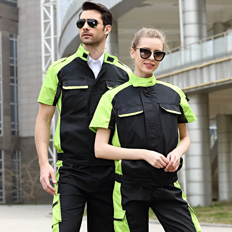 Set di abbigliamento da lavoro abbigliamento da lavoro tute da lavoro da uomo divise da lavoro riparazione auto officina tuta da lavoro di moda giacca meccanica pantalone