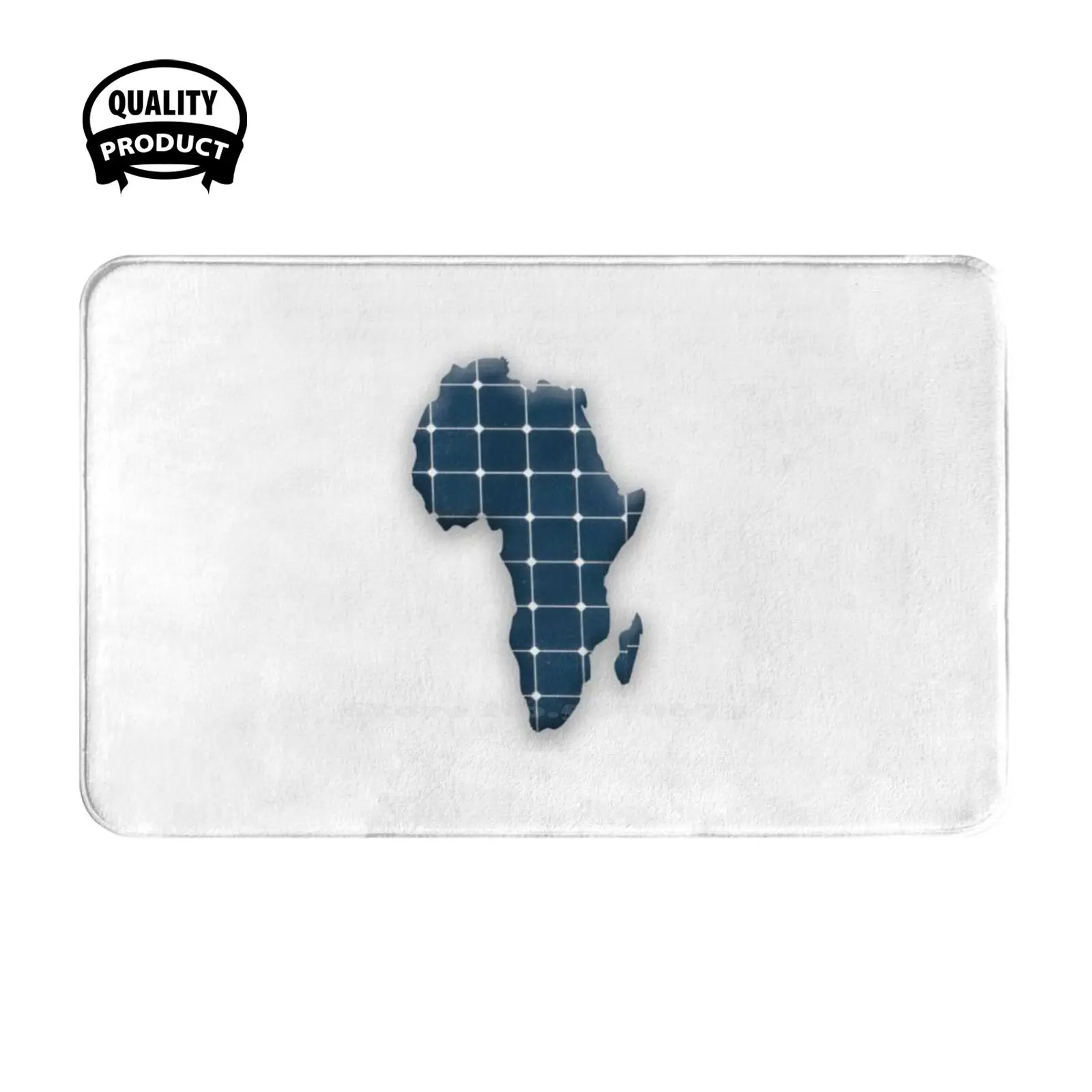 Map Of The African Continent With Photovoltaic Solar Panels. Soft Cushion Home Carpet Door Mat Car Rug African Afrikanisch