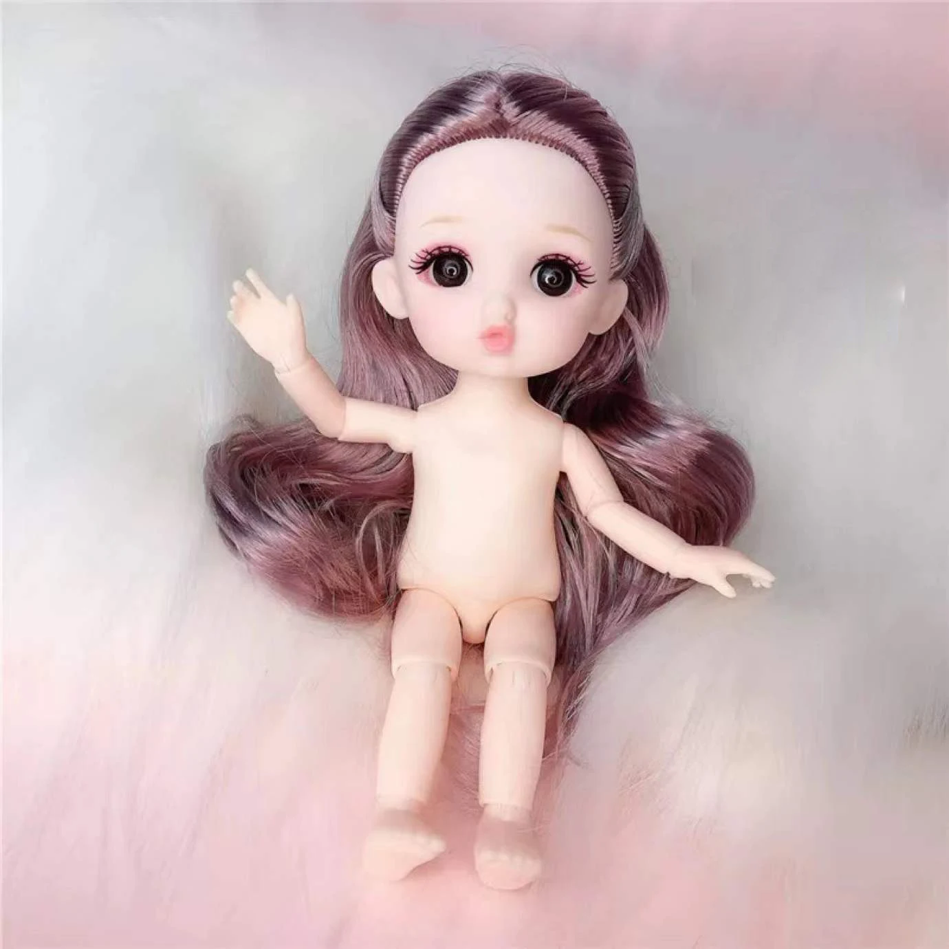 16CM Girl Doll 1/8 BJD Doll Cute Madeup 13 Movable Jointed Nude Body OB11 DIY Accesseries For Girl Gift Fashion Children Toys