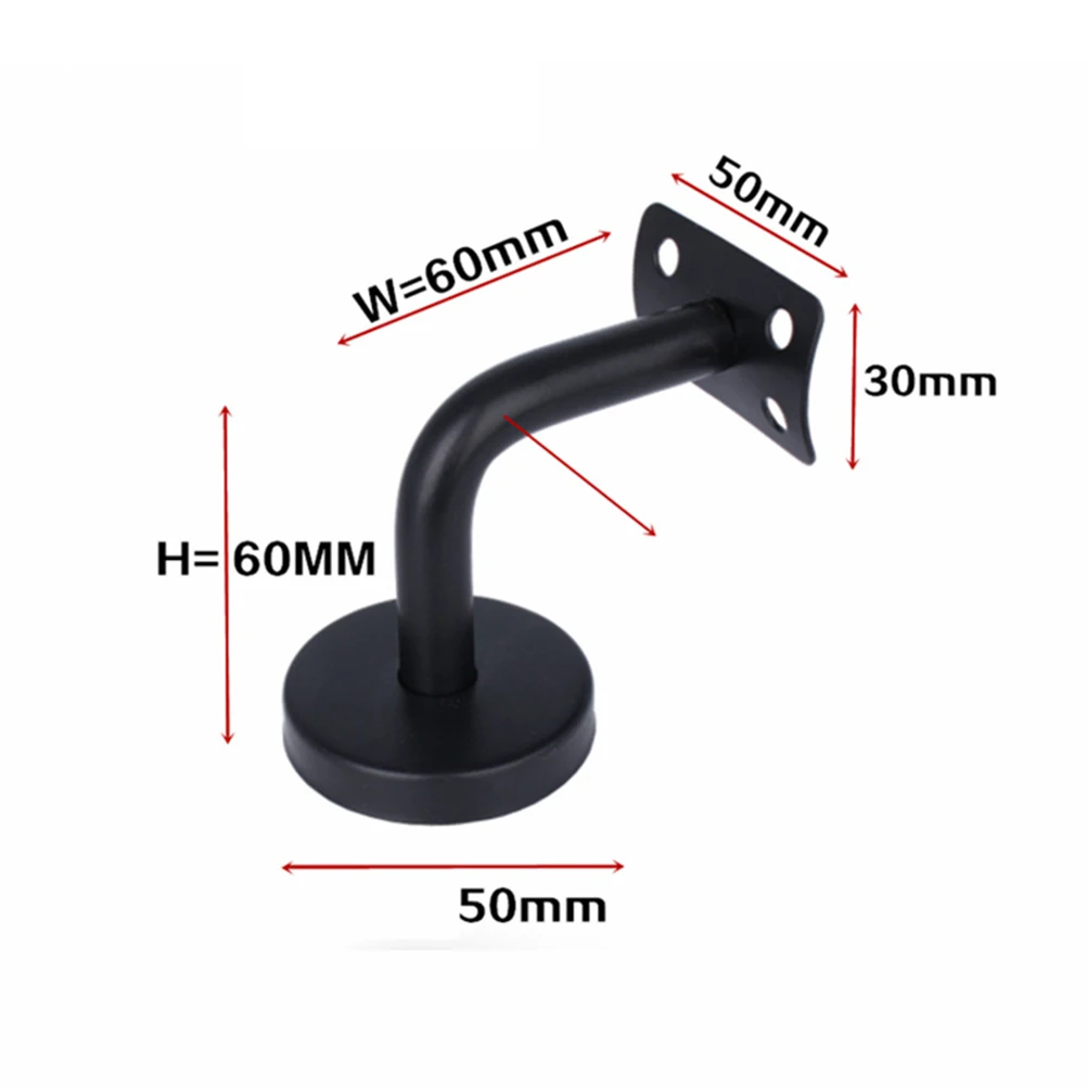 3/5Pcs Handrail Bracket Professional Solid Stainless Steel Handrail Wall Mounted Brackets Supports Black Handrail Bracket