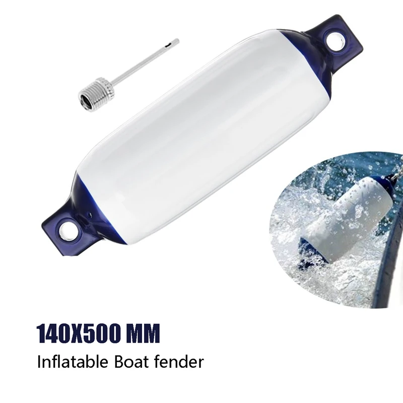 Inflatable Boat Fender PVC Boat Anchor Bumper Marine Boat Fender for Boat, Sailboat, Cuddy Etc (5.5X20 Inch)