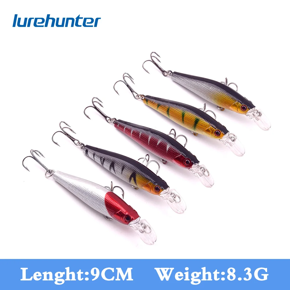 Fishing Lure Minnow Lure Wobber JIG Floating 7.9g 8cm 5 Colors Hard Bait Crankbait 5Pcs/lot