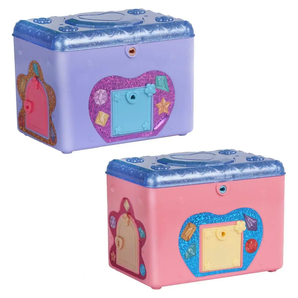 Jewelry Box Lovely Large Capacity Plastic Cartoon Treasure Chest Children Princess Music Box Toy Storage Case Cuddly Girl Gift