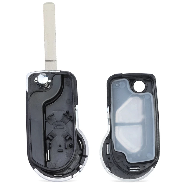 KEYECU HU83 / VA2 Blade Flip Remote Car Key Shell Case 2 Button for Citroen C3 DS3 2009 2010 2011 2012 2013 2014 2015 2016 2017