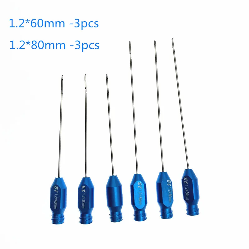 

6pcs Facial liposuction injection needles Infiltration Cannulas luer lock Liposuction Cannula